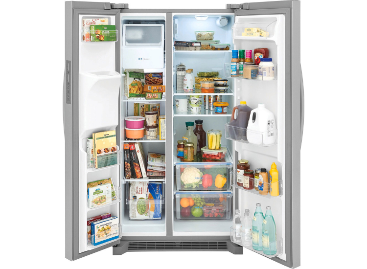 Frigidaire 25.6 Cu. Ft. Side-By-Side Refrigerator 36-Inch Wide in Stainless Steel - FRSS2623AS