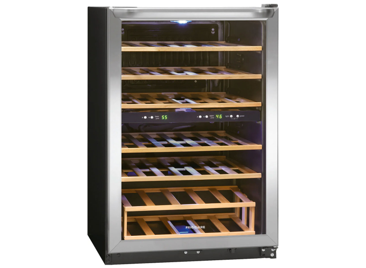 Frigidaire 4.4 Cu. Ft. Two-Zone Wine Cooler 22-Inch Wide in Stainless Frame - FRWW4543AS