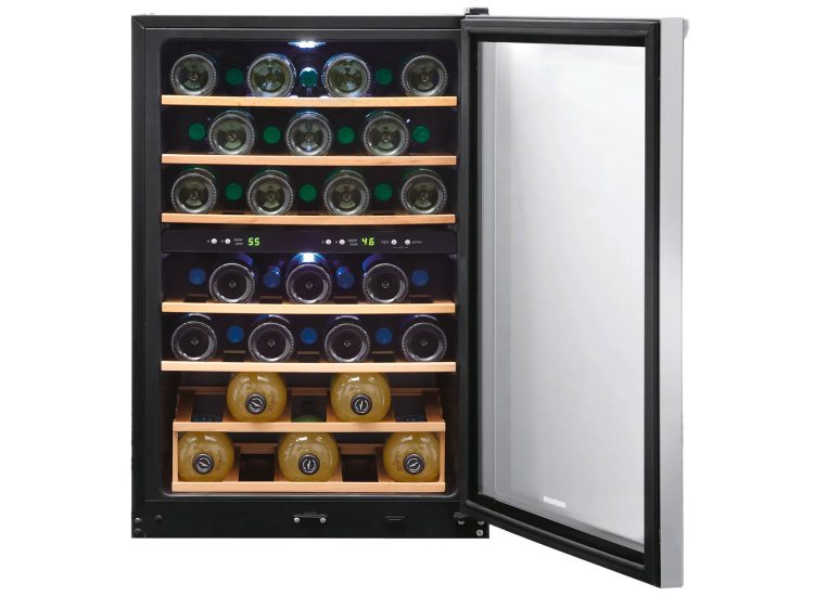 Frigidaire 4.4 Cu. Ft. Two-Zone Wine Cooler 22-Inch Wide in Stainless Frame - FRWW4543AS