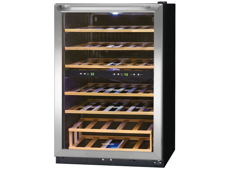 Frigidaire 4.4 Cu. Ft. Two-Zone Wine Cooler 22-Inch Wide in Stainless Frame - FRWW4543AS