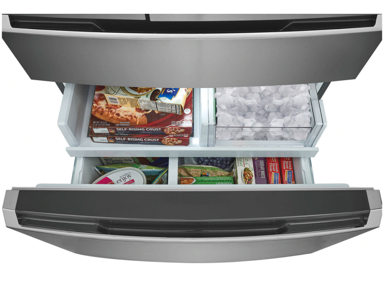 Frigidaire Gallery 22.1 Cu. Ft. Counter-Depth 4-Door French Door Refrigerator 36-Inch Wide in Smudge-Proof Stainless Steel - GRMG2272CF