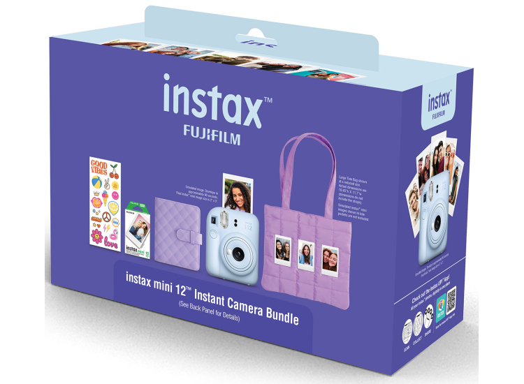 Fujifilm Instax Mini 12 Instant Camera Holiday Bundle 2025 in Pastel Blue - 600024597