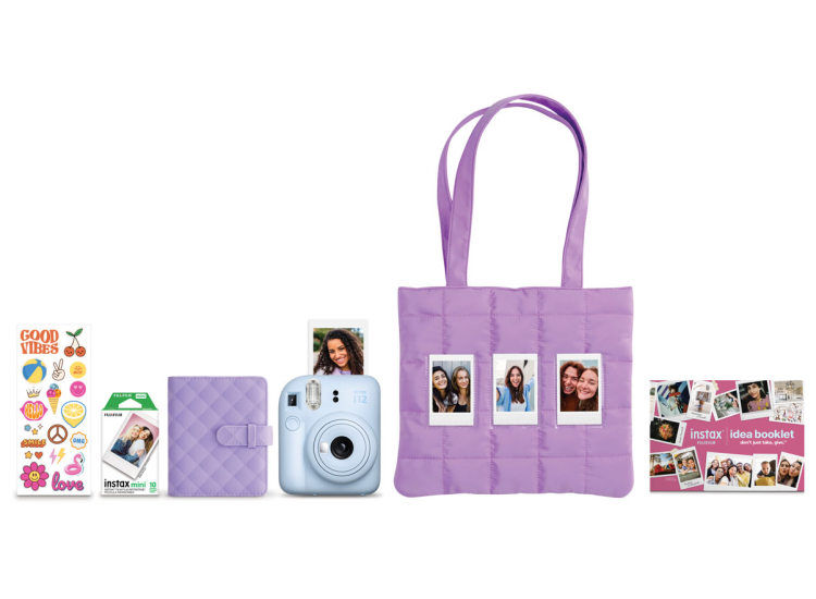Fujifilm Instax Mini 12 Instant Camera Holiday Bundle 2025 in Pastel Blue - 600024597