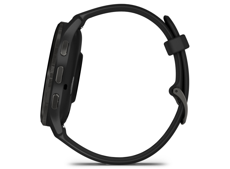 Garmin Venu 3 45mm Watch, Slate Stainless Bezel Steel with Black Case and Silicone Band - 010-02784-01