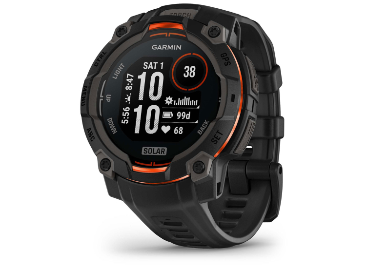 Garmin Instinct 3 Solar Smartwatch 45mm Black Case with Charcoal Band