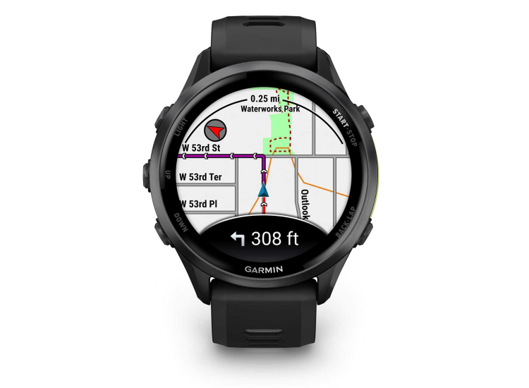 Garmin Forerunner 970 Smartwatch 47mm Carbon Gray DLC Titanium Case with Black/Translucent Whitestone Band - 010-02969-00