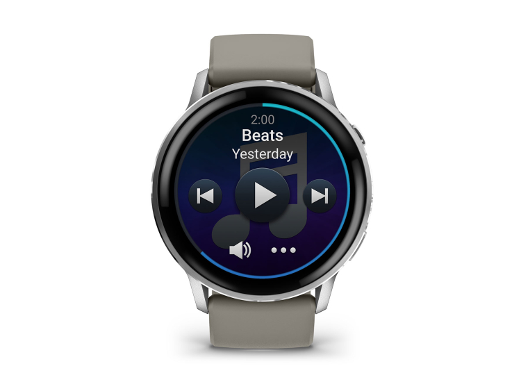 Garmin Venu 4 45mm Watch, Silver Stainless Steel Bezel With Silver Gray Silicone Band - 010-03014-01