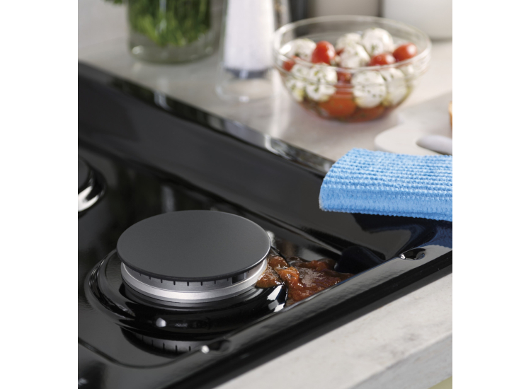 GE ADA 36" Black Built-In Gas Cooktop With Dishwasher-Safe Grates - JGP3036DLBB