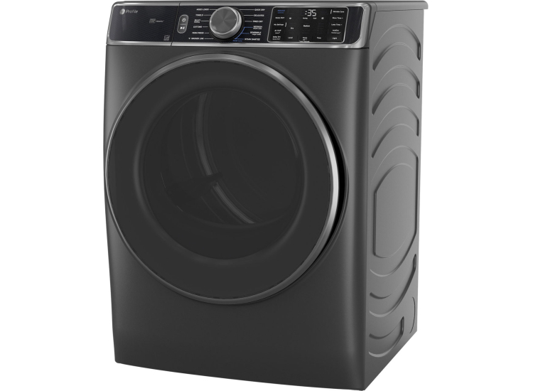 GE Profile Smart Front Load Gas Dryer with Steam and Sanitize Cycle 7.8 Cu. Ft. in Carbon Graphite - PFD95GSPWDS