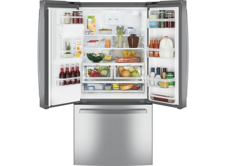 GE 23.6 Cu. Ft. French-Door Refrigerator 33-Inch Wide ADA in Fingerprint Resistant Stainless Steel - GFE24JYKFS