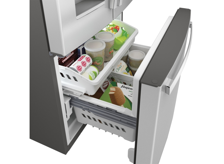 GE 23.6 Cu. Ft. French-Door Refrigerator 33-Inch Wide ADA in Fingerprint Resistant Stainless Steel - GFE24JYKFS