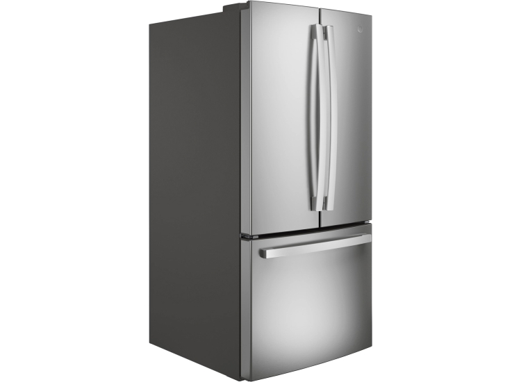 GE 24.7 Cu. Ft. French-Door Refrigerator 33-Inch Wide in Fingerprint Resistant Stainless Steel - GNE25JYKFS