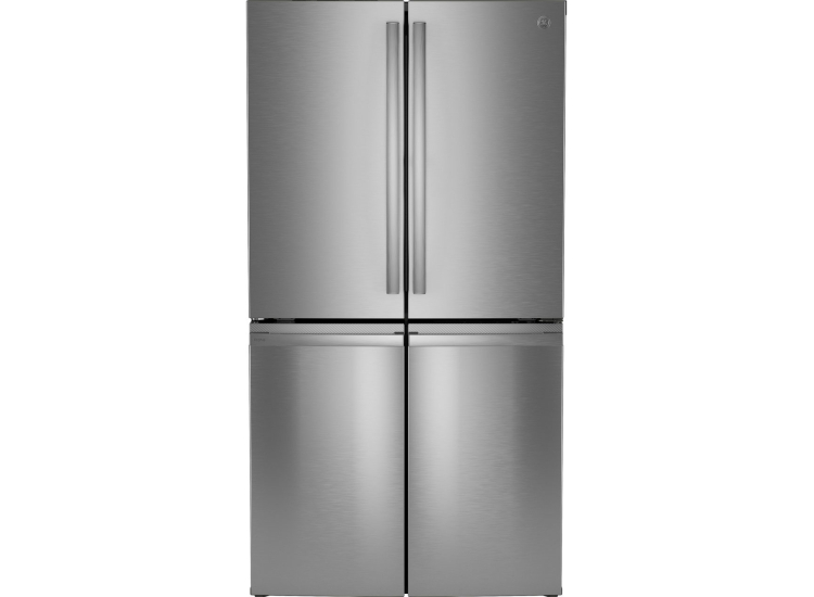 GE Profile 28.4 Cu. Ft. Quad-Door Refrigerator 36-Inch Wide in Fingerprint Resistant Stainless - PAE28BYTFS