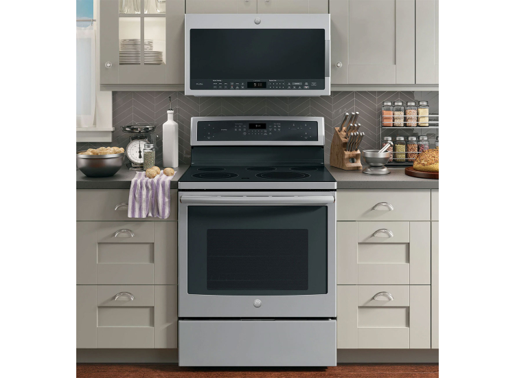 GE Profile 2.1 Cu. Ft. Stainless Steel Over-The-Range Sensor Microwave Oven - PVM9005SJSS