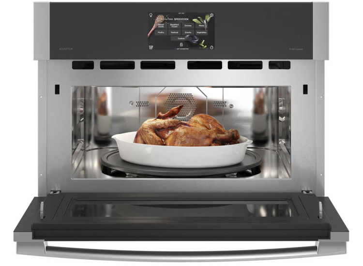 GE Profile Single Wall Oven with 120V Advantium Technology 27-Inch in Stainless Steel - PSB9100SVSS