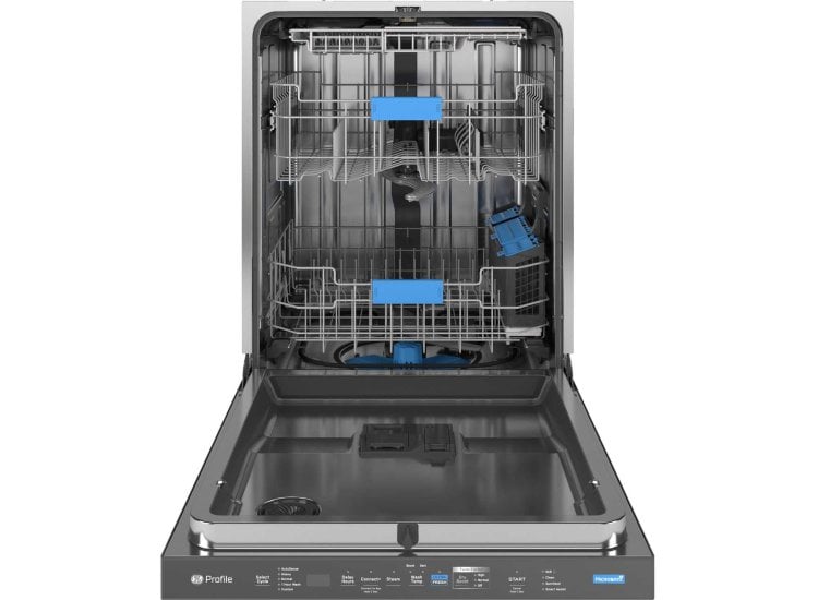 GE Profile Smart UltraFresh Dishwasher 24-Inch in Black Stainless