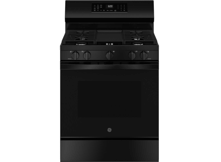 GE Gas Range 600 Series 30 In. Free-Standing in Black - GGF600AVBB