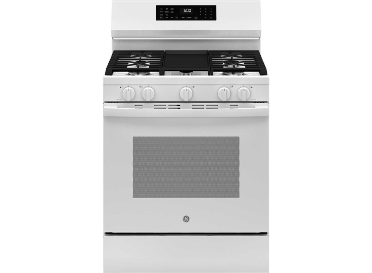 GE Gas Range 600 Series 30 In. Free-Standing in White - GGF600AVWW