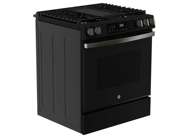 Ge Ranges Ap Stylebook GE 30 In. Slide-In Convection Gas Range Black Slate - GGS600AVDS | Abt