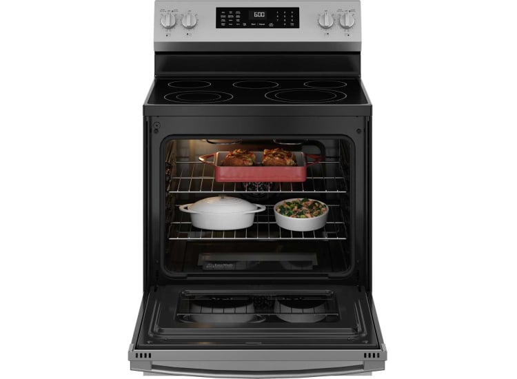 GE 600 Series Electric Range Free-Standing 30 In. Convection in Stainless Steel - GRF600AVSS