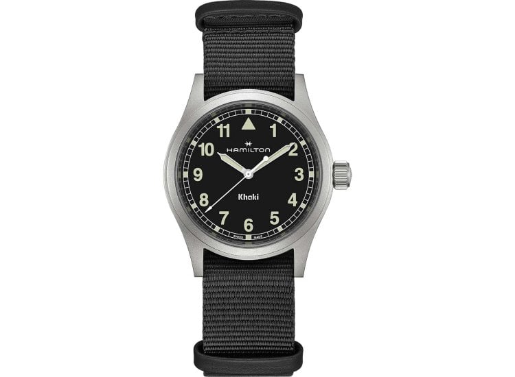 Hamilton Khaki Field Quartz Watch 38mm with Black Dial