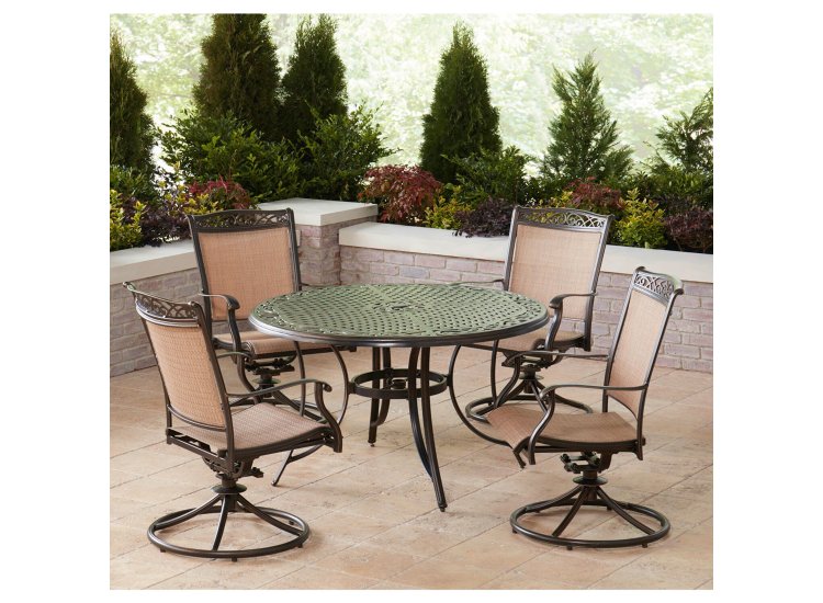 Hanover Fontana 5-Piece Outdoor Set In Tan FNTDN5PCSWC Abt