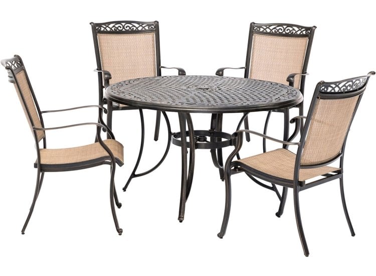 Hanover Fontana 5-Piece Outdoor Set In Tan FNTDN5PCC Abt