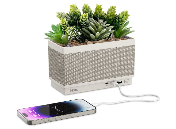 iHome PowerPlant Portable Bluetooth Speaker with Multiple USB Charging Ports - IPP60