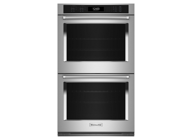 KitchenAid Double Wall Oven 30 Inch With Air Fry Mode In Stainless Steel - KOED530PSS - KOED530PSS