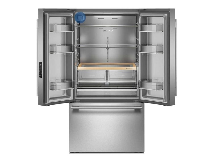 KitchenAid 31 Cu. Ft. French Door Refrigerator with Interior Water and Ice 36-Inch Wide in PrintShield Stainless Steel - KRFF336SPS