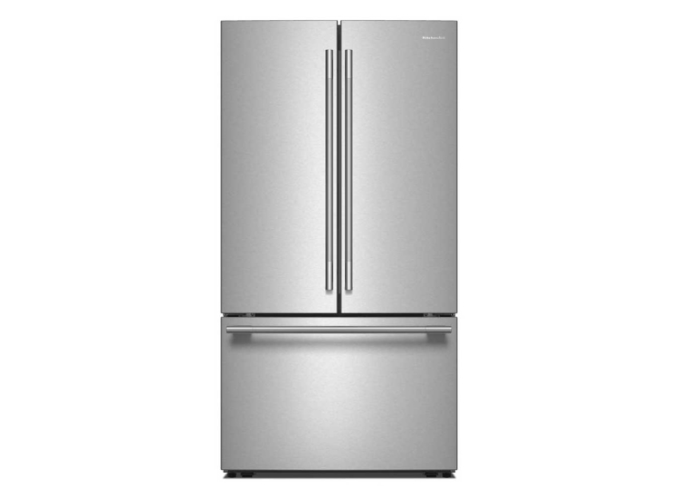 KitchenAid 31 Cu. Ft. French Door Refrigerator with Interior Water and Ice 36-Inch Wide in PrintShield Stainless Steel - KRFF336SPS