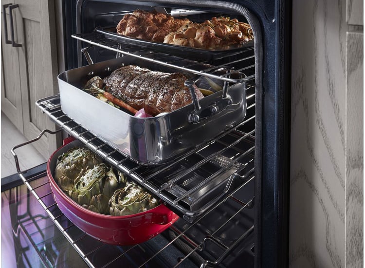 KitchenAid ADA 30 In. Stainless Steel Slide-In Gas Range - KSGG700ESS