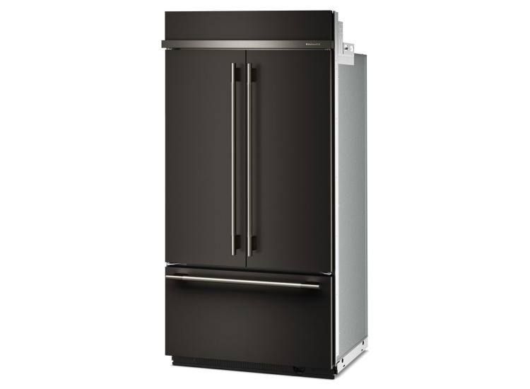 KitchenAid 24.2 Cu. Ft. Built-In French Door Refrigerator 42-Inch Wide in Black Ore - KBFN542SBE