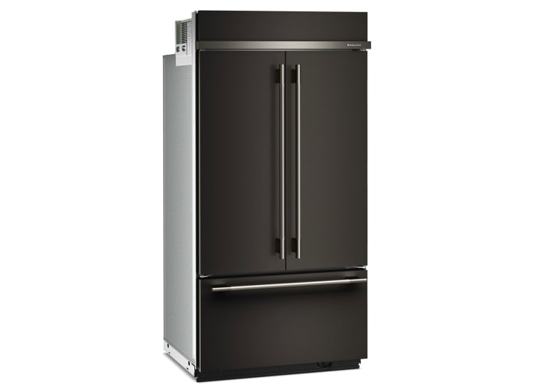 KitchenAid 24.2 Cu. Ft. Built-In French Door Refrigerator 42-Inch Wide in Black Ore - KBFN542SBE
