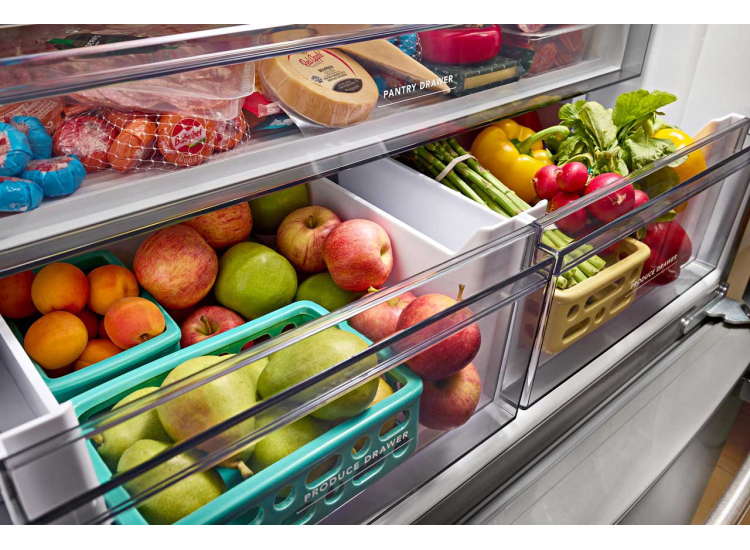 KitchenAid 20 Cu. Ft. Counter-Depth French Door Refrigerator 36-Inch Wide in Stainless Steel - KRFC136RPS