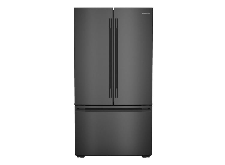 KitchenAid 24 Cu. Ft. Counter-Depth French Door Refrigerator 36-Inch Wide in Black Ore - KRFC236SBE