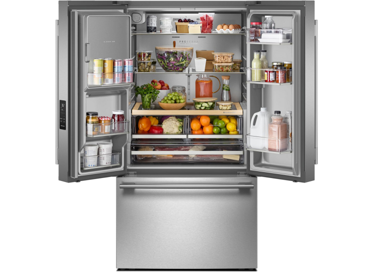KitchenAid 30 Cu. Ft. French Door Refrigerator 36-Inch Wide in PrintShield Stainless Steel - KRFF436SPS