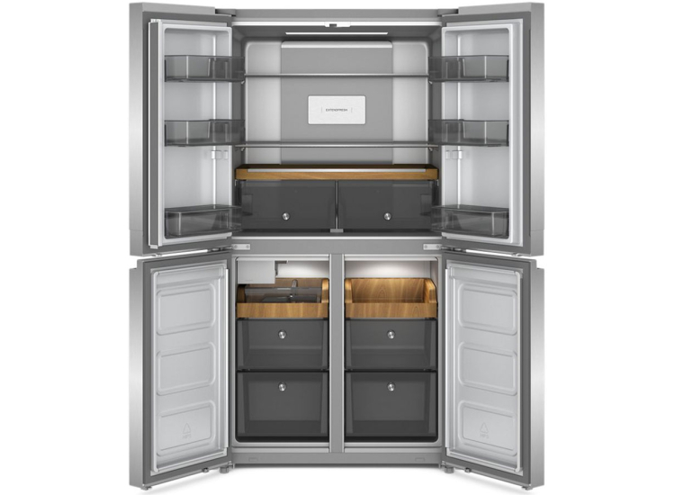 KitchenAid 19.4 Cu. Ft. Counter-Depth 4-Door Refrigerator ADA 36-Inch Wide in PrintShield Stainless Steel - KRQC506MPS