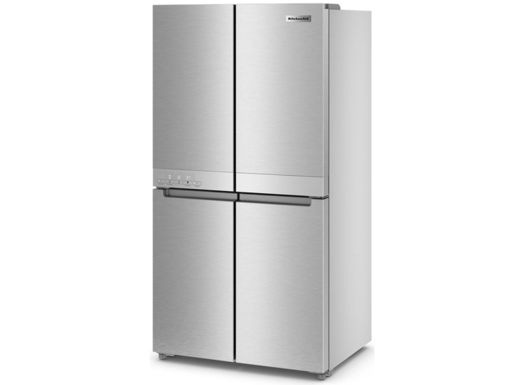 KitchenAid 19.4 Cu. Ft. Counter-Depth 4-Door Refrigerator ADA 36-Inch Wide in PrintShield Stainless Steel - KRQC506MPS