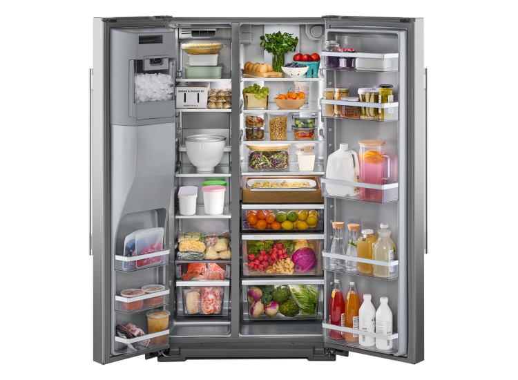 KitchenAid 20.8 Cu. Ft. Counter-Depth Side-By-Side Refrigerator 36-Inch Wide in PrintShield Stainless Steel - KRSC536RPS
