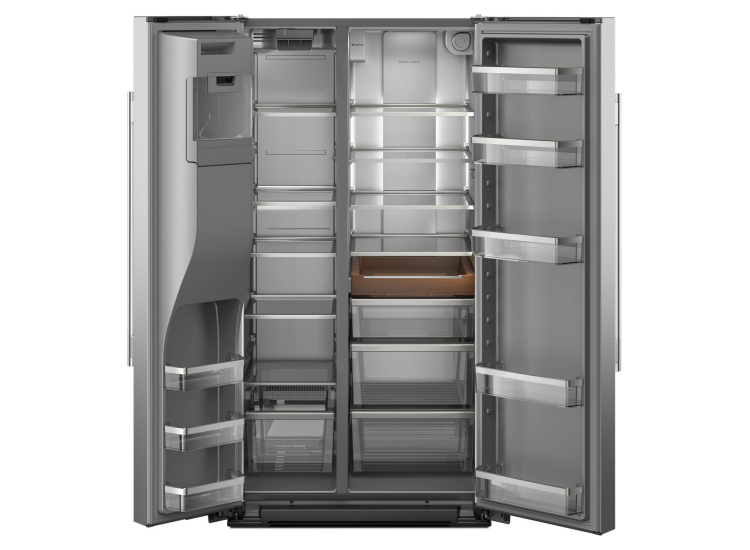 KitchenAid 20.8 Cu. Ft. Counter-Depth Side-By-Side Refrigerator 36-Inch Wide in PrintShield Stainless Steel - KRSC536RPS