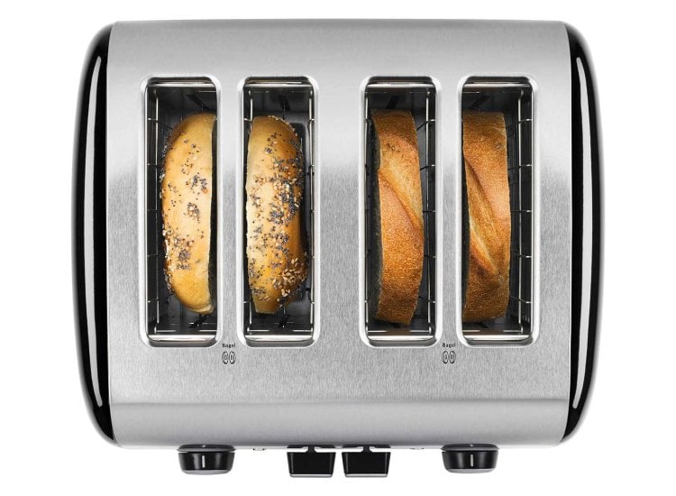 KitchenAid Onyx Black 4 Slice Toaster - KMT4115OB - Abt