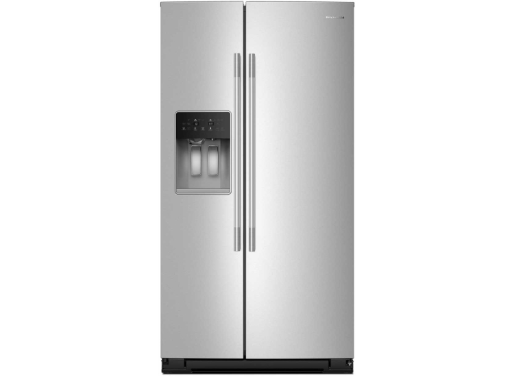 KitchenAid Stainless Side-By-Side Refrigerator & Freestanding Gas Range Package - KITCPACK8