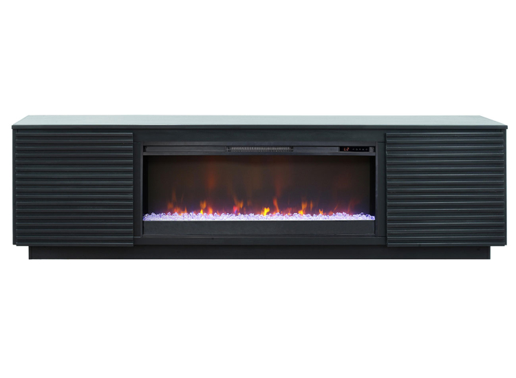 Legends Furniture Stardust 89" Fireplace TV Stand in Black - SR5410.SLS