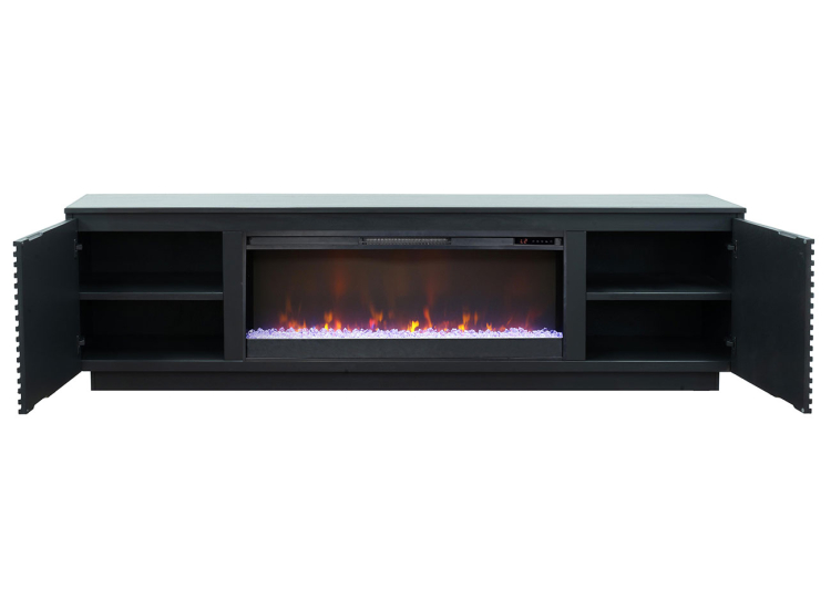 Legends Furniture Stardust 89" Fireplace TV Stand in Black - SR5410.SLS
