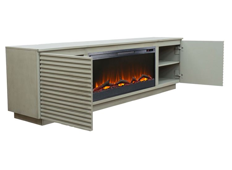 Legends Furniture Stardust 89" Fireplace TV Stand in Sandstone - SR5410.SST