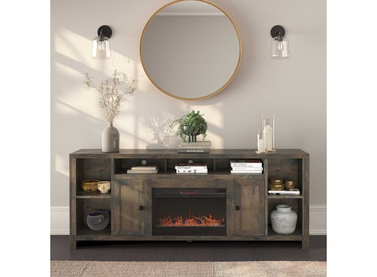 Legends Furniture 84" Joshua Creek Fireplace Console - JC5284-BNW
