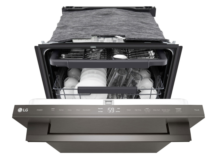 LG Smart FlushFit Top Control Dishwasher 24-Inch in PrintProof Stainless Steel - LDNTM545S