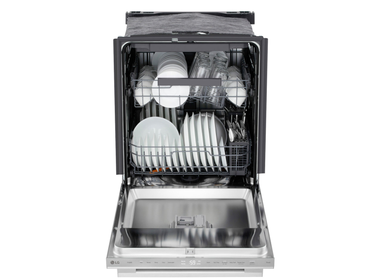 LG Smart FlushFit Top Control Dishwasher 24-Inch in PrintProof Stainless Steel - LDNTM545S