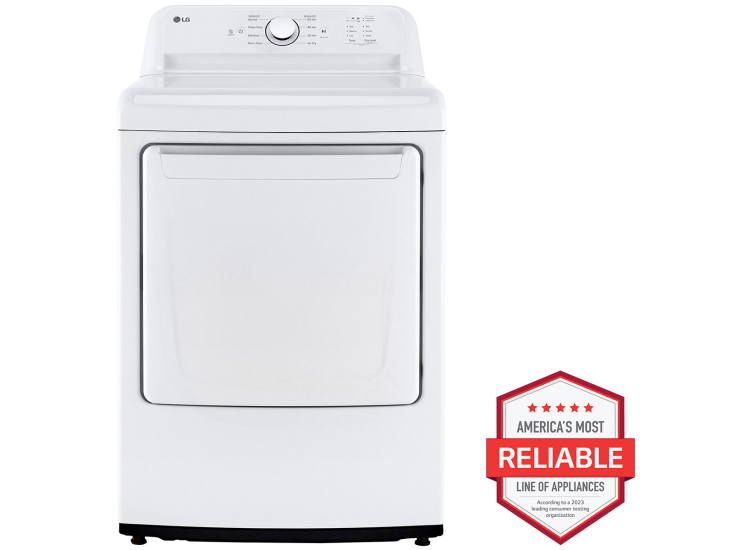 LG Gas Dryer 7.3 Cu. Ft. With Sensor Dry in White - DLG6101W